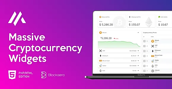 Massive Cryptocurrency Widgets - PHP/HTML Edition