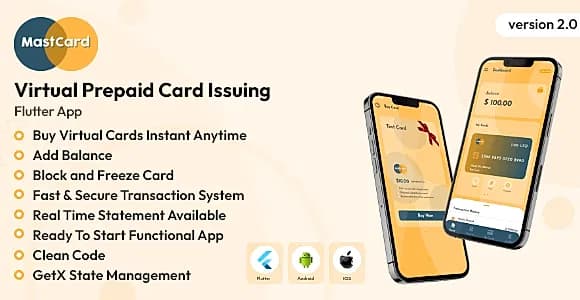 Mastcard - Virtual Prepaid Card Issuing Flutter App