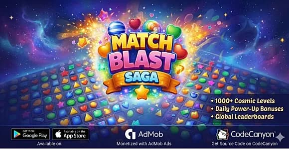 Match Blast Saga - Native Android Candy Match-3 Puzzle Game (Jetpack Compose + AdMob)