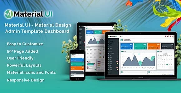 Material UI - Material Design Admin Template Dashboard