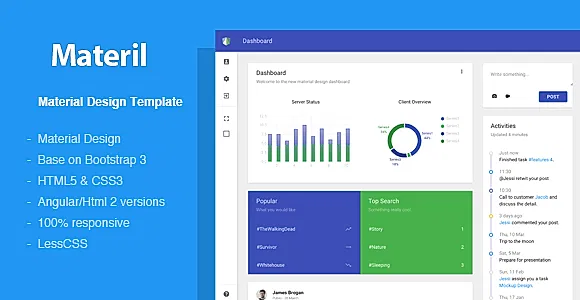 Materil - Angular Material Design Admin Template