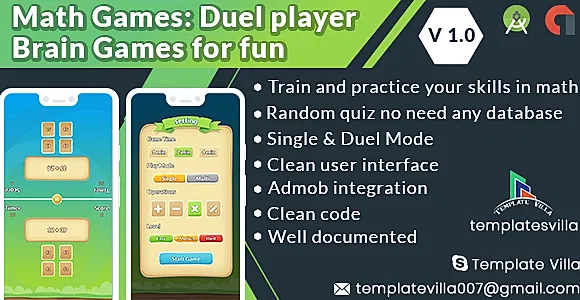 Math Games: Duel player Brain Games for fun