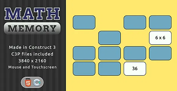 Math Memory - HTML5 Math game