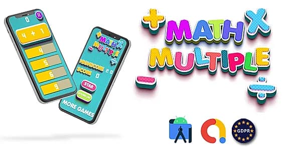 Math Multiple(Admob + GDPR + Android Studio)