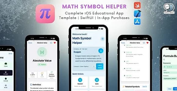 Math Symbol Helper – Complete iOS Educational App Template
