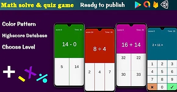 Maths Practice Quiz Game - Admob | Unity