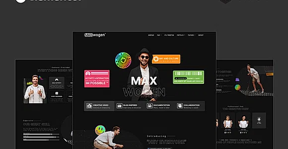MAX - Content Creator Elementor Pro Full Site Template Kit