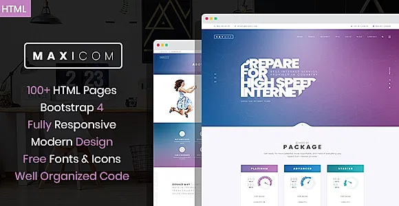 Maxicom - Internet Company HTML Template
