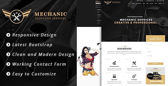 Mechanic - Car Service & Workshop Bootstrap Template