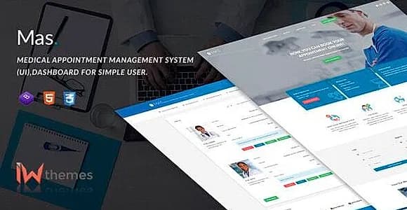 Medical Appointment Management System (UI),Dashboard for Simple User | Mas