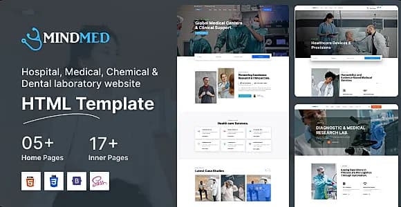 Medical Dental & Healthcare Website HTML Template - Mindmed