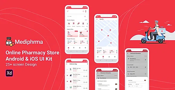 Mediphrma - Online Pharmacy Store Android & IOS UI Kit