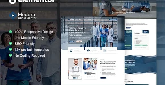 Medora - Medical Clinic Services Elementor Template Kit