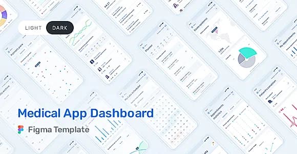 Medux – Medical dashboard app for Figma