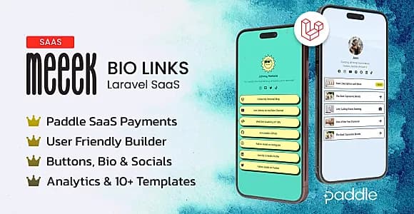 Meeek - Bio Links SaaS (Laravel)