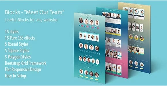 Meet Our Team Responsive Design Blocks