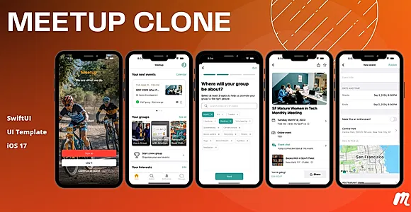 Meetup App Clone UI Template