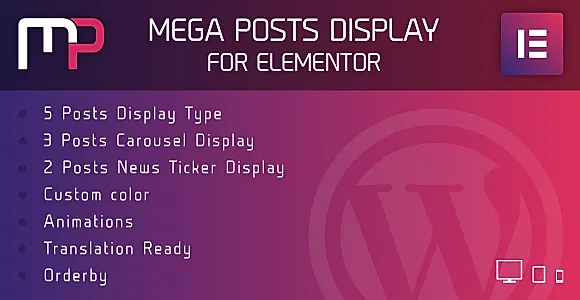 Mega Posts Display for Elementor WordPress Plugin