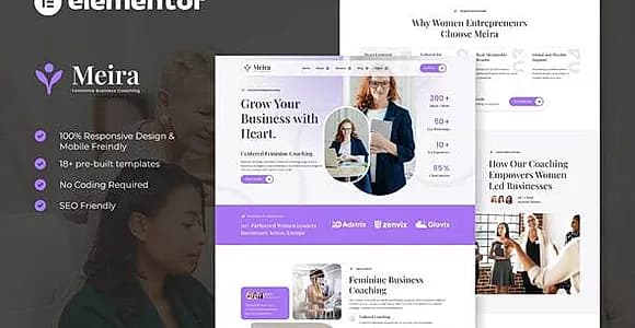 Meira - Feminime Business Coaching Elementor Template Kits