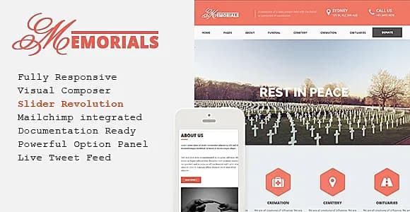 Memorials WordPress Theme
