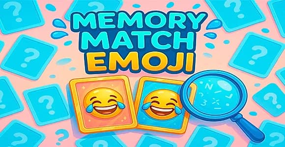 Memory Match Emoji - HTML5 Game (Phaser 3) - 1000 Levels