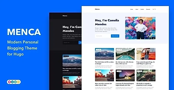 Menca – Modern Personal Blogging Theme for HUGO