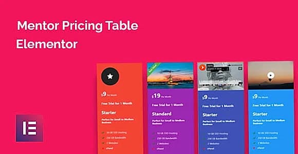 Mentor Pricing Table for Elementor WordPress Plugin