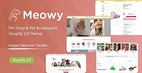 Meowy - Pet Shop & Pet Accessories Shopify 2.0 Theme