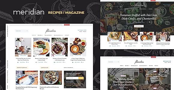 Meridian Recipes WordPress Theme