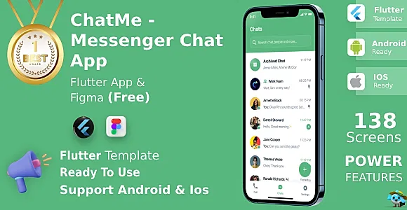 Messenger Chat App | Flutter | Figma FREE | Life Time Update | ChatMe