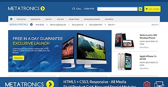Meta Tronics - Magento Responsive Theme