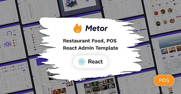 Metor - React v19 Restaurant Food Admin Dashboard Template