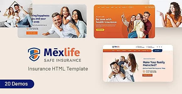 Mexlife - Insurance HTML Template for Agencies and Brokers