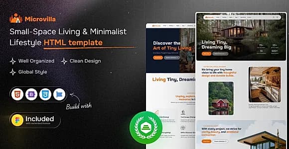 MicroVilla - Tiny House Living Lifestyle HTML Template