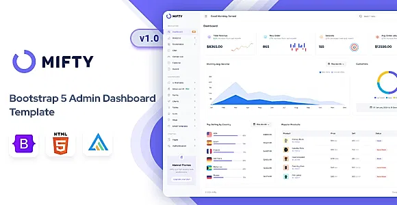 Mifty - HTML Admin & Dashboard Template