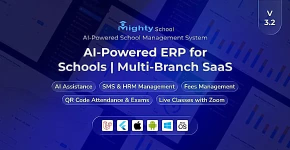 Mighty School - School Management System   (AI Powered -Multi Branch - SAAS)
