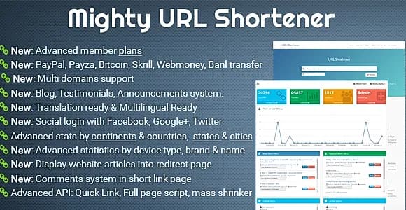 Mighty URL Shortener | Short URL Script