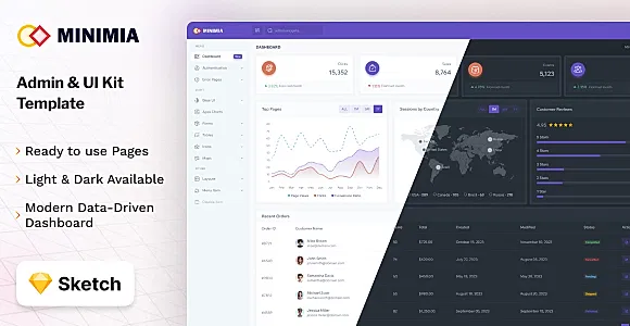 Minimia - Sketch Admin & Dashboard Template