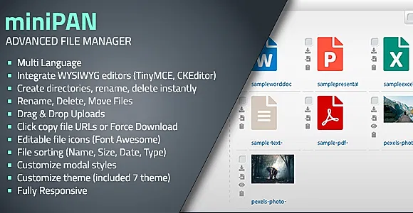 miniPAN PHP File Management System