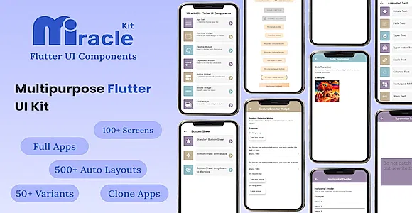 MiracleKit - Flutter UI Components  | UI Component | Flutter Material Widget