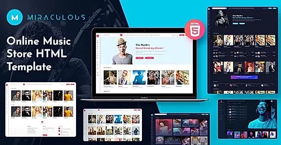 Miraculous Online Music Store HTML Template