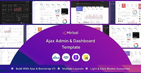 Mirbal - Ajax Admin & Dashboard Template