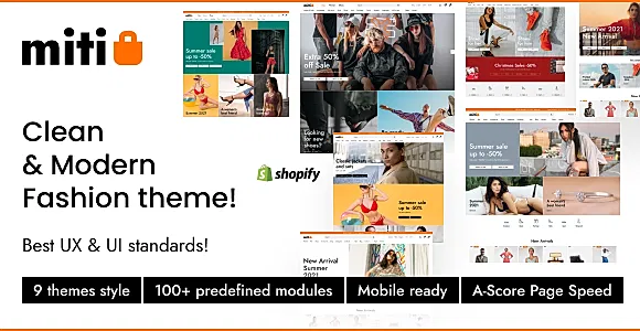 Miti - Responsive Shopify Fashion Theme with Customizable Layouts
