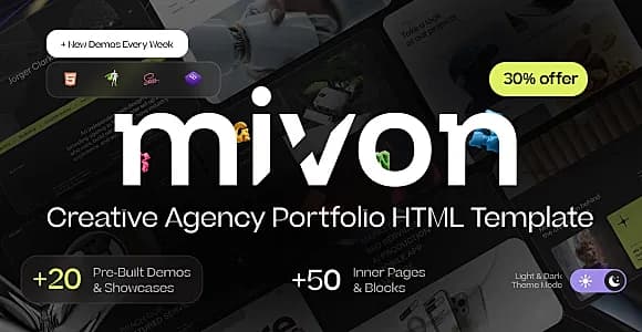 Mivon - Creative Agency Portfolio HTML Template