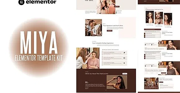 Miya - Personal Stylist & Makeup Service Elementor Template Kit
