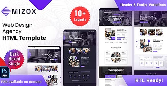 Mizox - Web Design Agency HTML Template