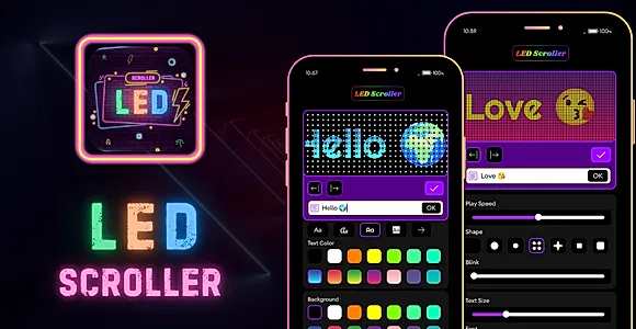 MJ LED Banner Scroller Marquee Text AdMob Facebook Ads Android