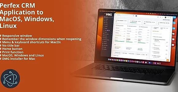 MNS - Perfex CRM Application para MacOS, Windows, Linux