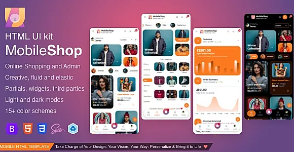 Mobileshop Shopping and Ecommerce Admin Bootstrap 5 Mobile HTML Temaplate