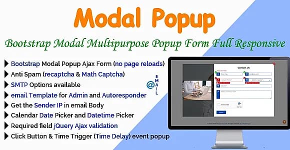 Modal Popup - Bootstrap Modal Multipurpose Popup Form Full Responsive